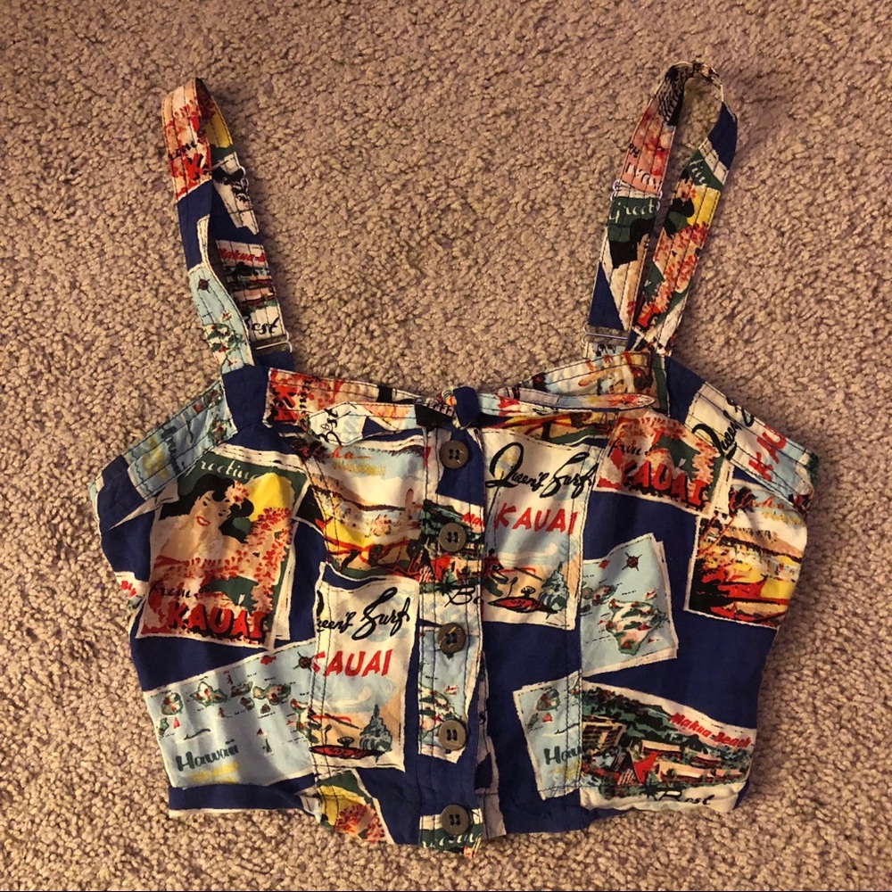 Travel Vintage Style Crop Top